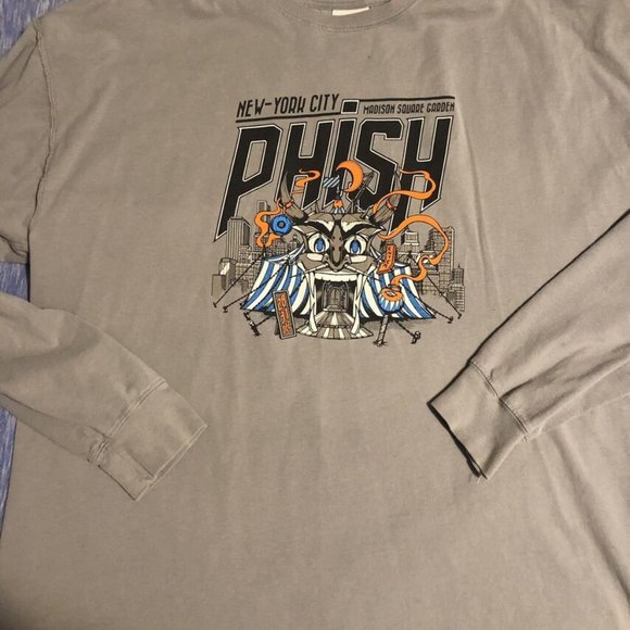Hanes Other - PHISH Rock Band Long Sleeve T-Shirt Madison Square Garden Size 2XL Grey
